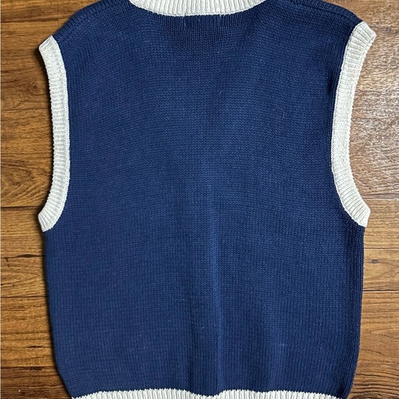 P’ Galli Designs~Blue/Green Medium Vest W/Sunflower & Barn Scene Embroidery (New - Picture 13 of 14